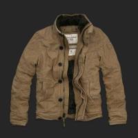 heren abercrombie fitch jassen zip knop donker-khaki Voor Goedkope t7lmo600